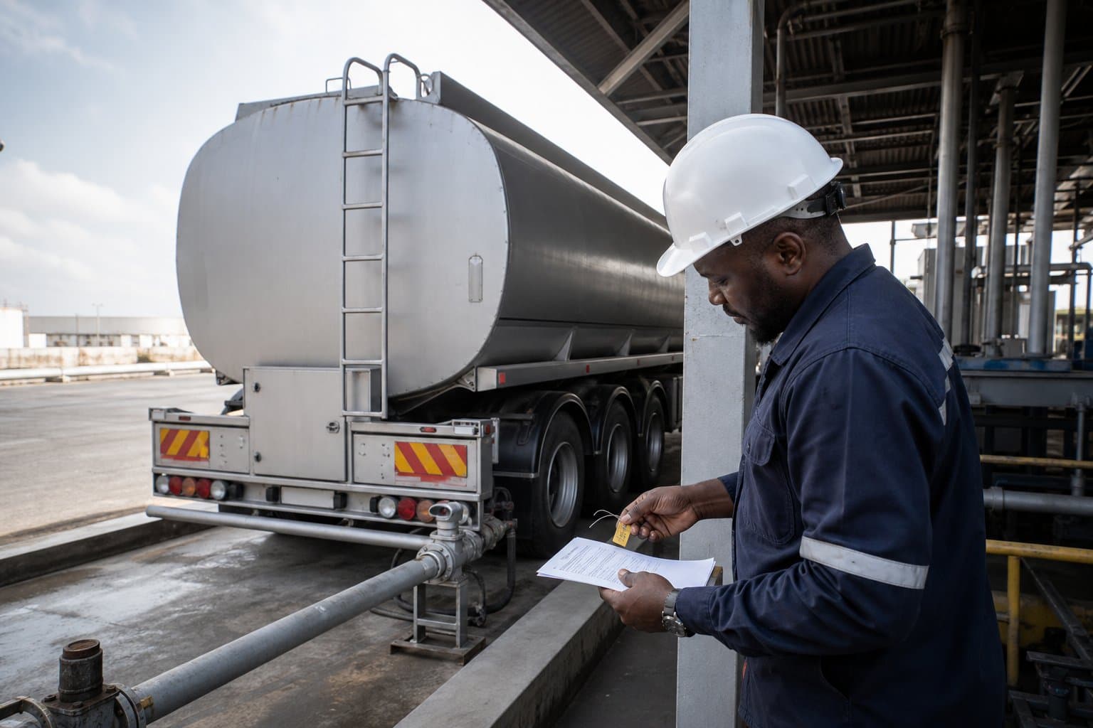 Scène professionnelle illustrant Distribution dans un environnement énergétique ou logistique ouest-africain